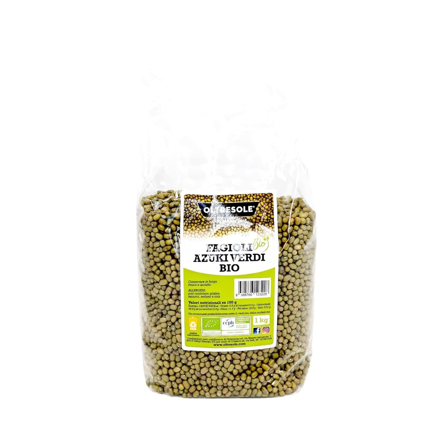 Organiczna zielona fasola azuki, 5kg, suszone rośliny strączkowe z kontrolowanych upraw ekologicznych, idealna do wegańskich i wegetariańskich zup, sałatek i przepisów, opakowanie ekonomiczne