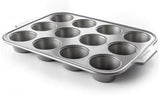 Kitchenaid Naczynia do pieczenia ze stali aluminiowanej Blacha na muffinki z powłoką nieprzywierającą Można myć w zmywarce Szary Naty Shop Formy i tace do pieczenia