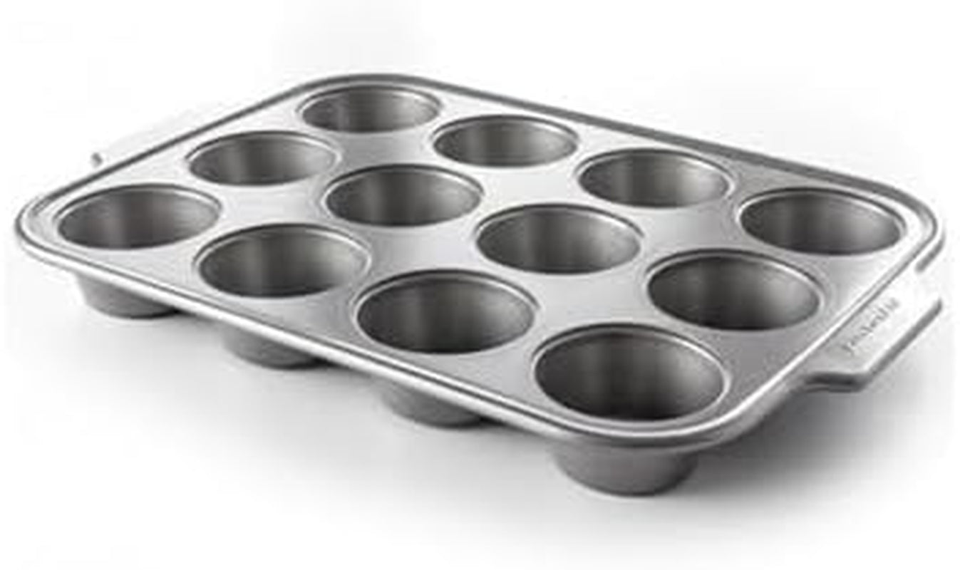 Kitchenaid Naczynia do pieczenia ze stali aluminiowanej Blacha na muffinki z powłoką nieprzywierającą Można myć w zmywarce Szary Naty Shop Formy i tace do pieczenia