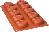 Silikomart 20.036.00.0060 SF 036, Serce kuchenne Naty Shop M (48 x 54 mm, głębokość 27 mm. Pojemność: 10 x 45 ml) 10 x Serca z wycięciem