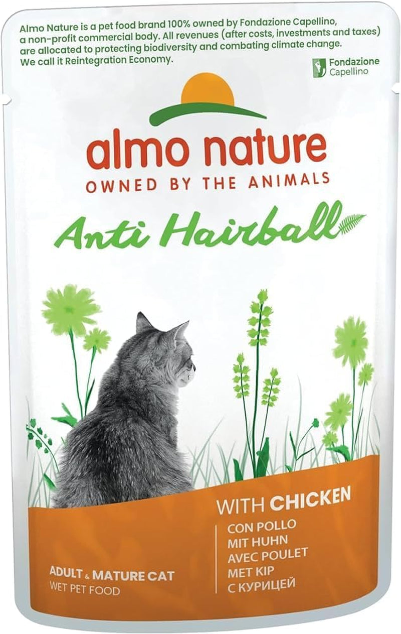 Almo Nature Functional - Przeciw kulom włosowym - Mokra karma dla dorosłych i dojrzałych kotów - dla szczeniąt - Przeciwdziała tworzeniu się kul włosowych - 70 g (opakowanie 30 szt.)