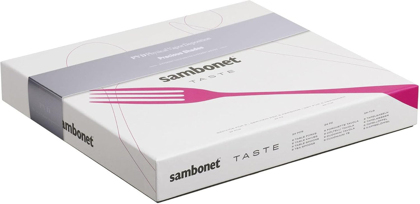 Sambonet 52553G81 - Zestaw sztućców Taste Golden 24 sztuki Kitchen Naty Shop