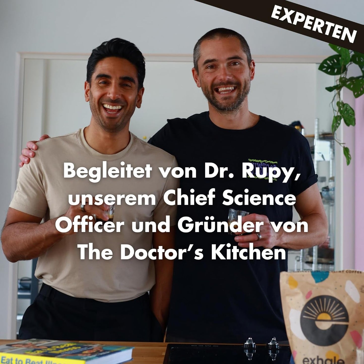 EXHALE Bio GANZE BOHNEN – Dunkel Gerösteter Kaffee – opakowanie 450g – Mykotoxinfrei & Geeignet für Kuloodporna kawa – Single Origin i 100% Arabica Bohnen