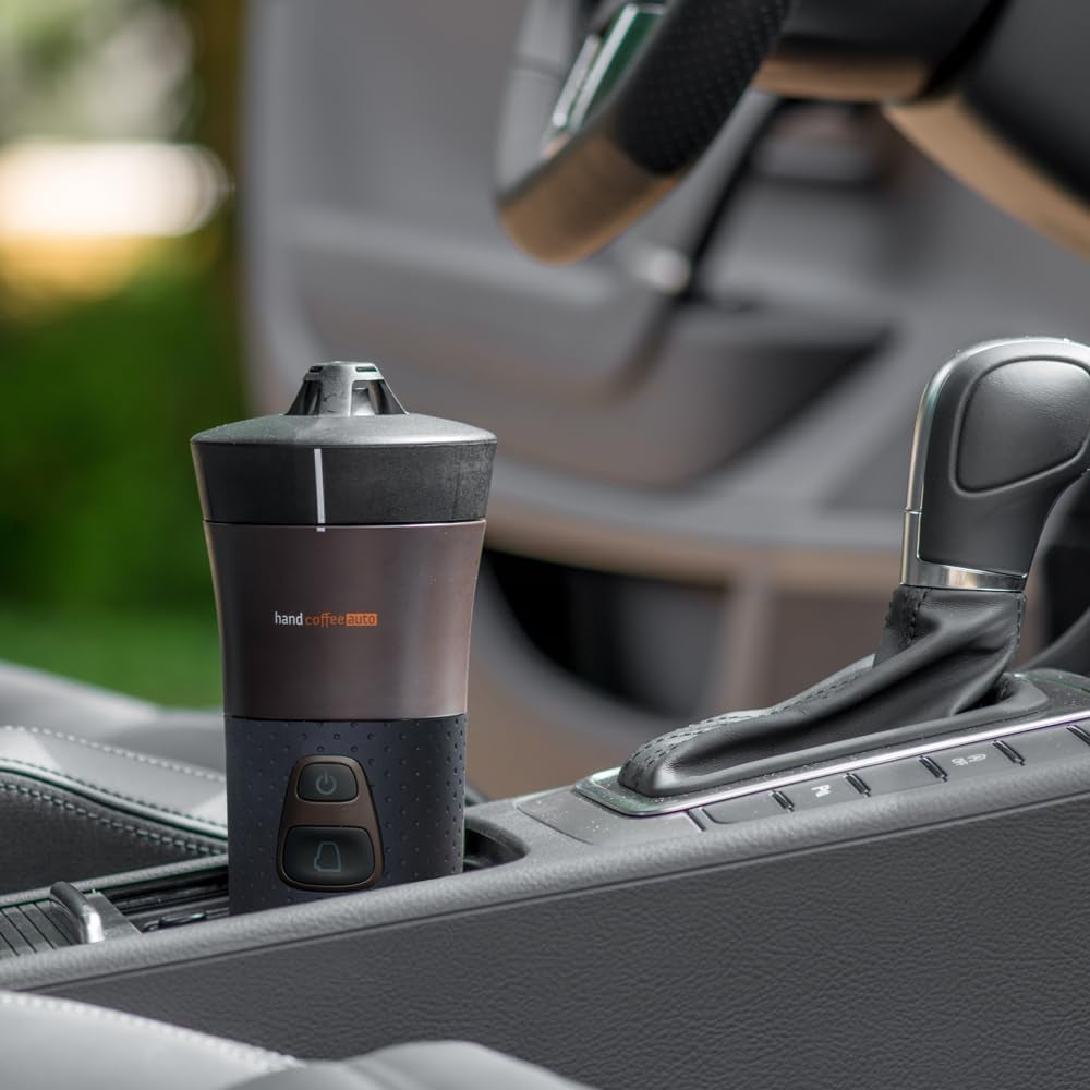 Handpresso - Handcoffee Auto 21000 | Samochodowy ekspres do kawy 12 V - 12-woltowy ekspres do kawy do samochodów | Ekspres do kawy Senseo Pad do samochodu - podróżny ekspres do kawy 12 V | Ekspres 12 V do samochodów kempingowych