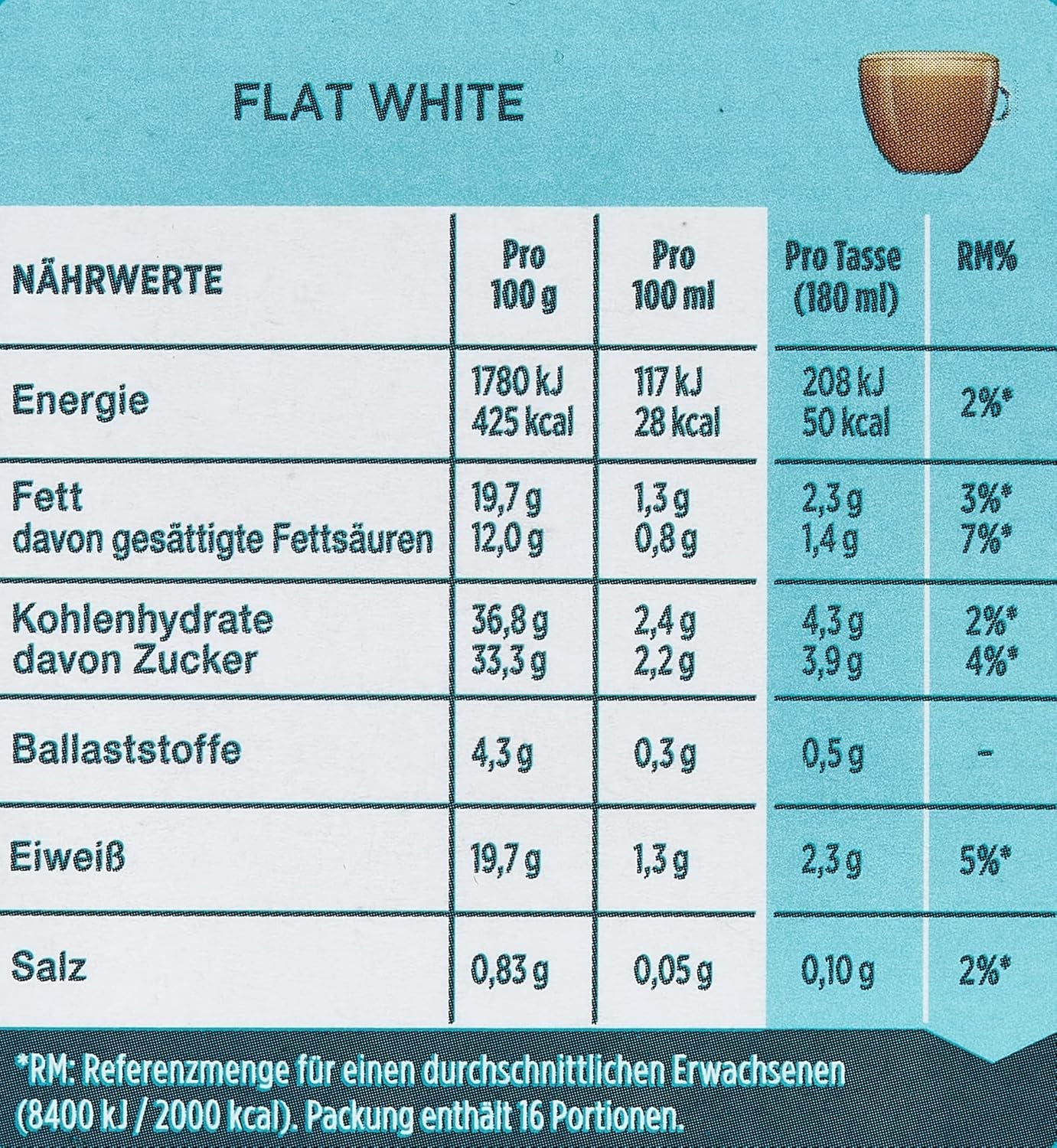 NESCAFÉ Dolce Gusto Flat White, 48 Kaffeekapseln, Arabica i Robusta Bohnen, Cremig-Milchiger Genuss, Kaffeekreation, Coffee-Shop Trend, Aromaversiegelte, opakowanie 9 sztuk (3x16 Kapseln)