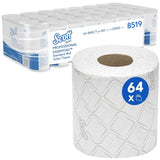 Scott® Essentialtm 8519 Papier toaletowy 2-warstwowy biały papier toaletowy z makulatury z certyfikatem Fsc 64 rolki x 350 arkuszy (łącznie 22 400 arkuszy)