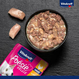 Vitakraft Poésie Délice, Nassfutter Katze, Katzennassfutter w sosie, z kurczakiem, Vorratspackung, ohne Zusatz von Zucker und Getreide (23x 85g)