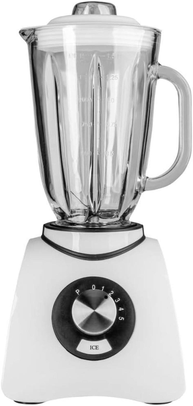 Gastroback 40898 Vital Basic, Mit Integrierter Funkcja kruszenia lodu, Mikser silnikowy Leistungsstarker 600 W, Kunststoff, 1,5 litra, Weiß Kitchen Naty Shop