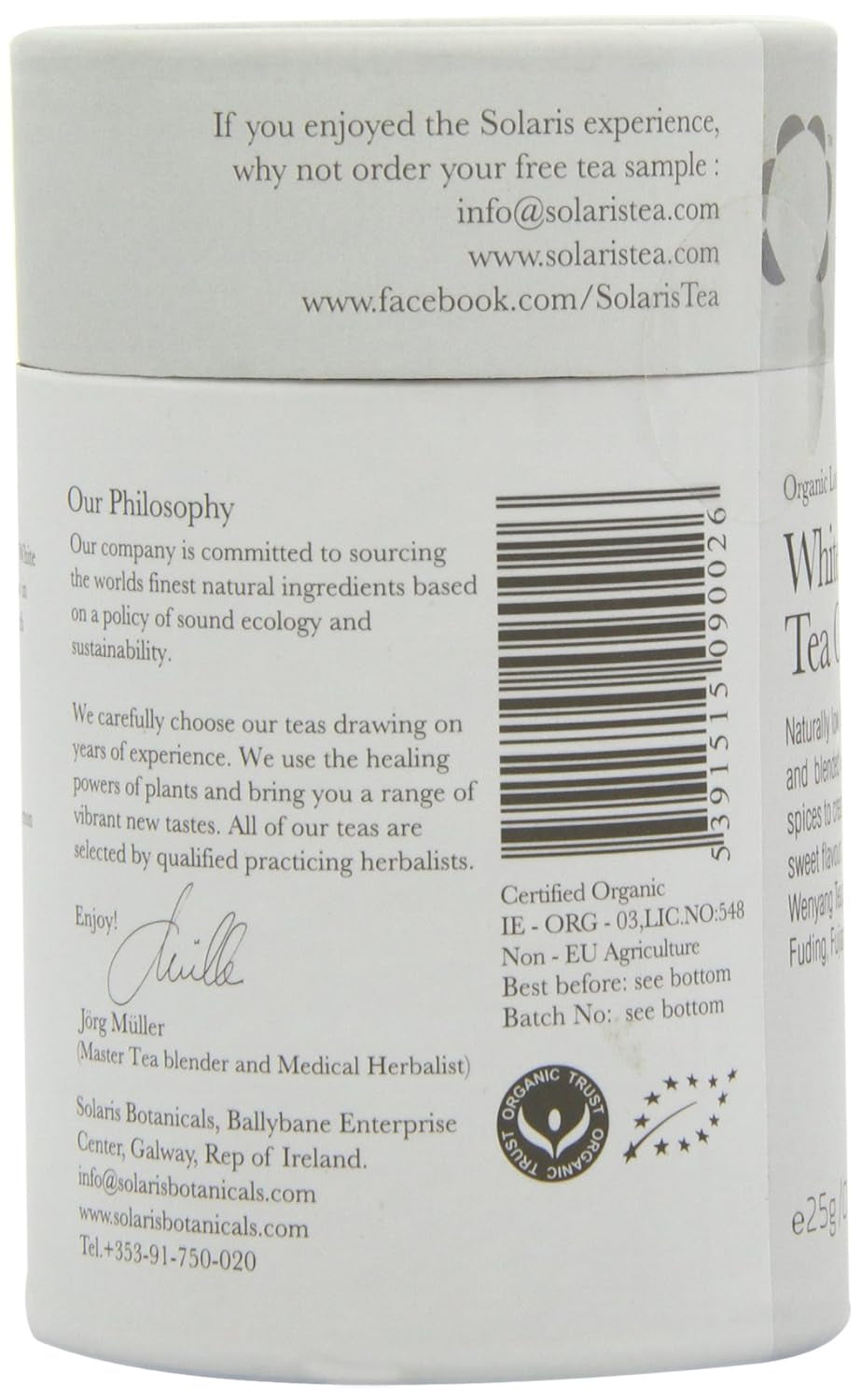 Solaris Organiczna herbata Chai Herbata biała 25 g