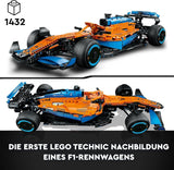 Lego Technic Samochód wyścigowy Formuły 1 McLaren — dorosły model F1 z silnikiem V6 i układem kierowniczym — Prezent dla fanów sportów motorowych i kolekcjonerów — 42141 Zestawy do budowania Besuche den LEGO-Store