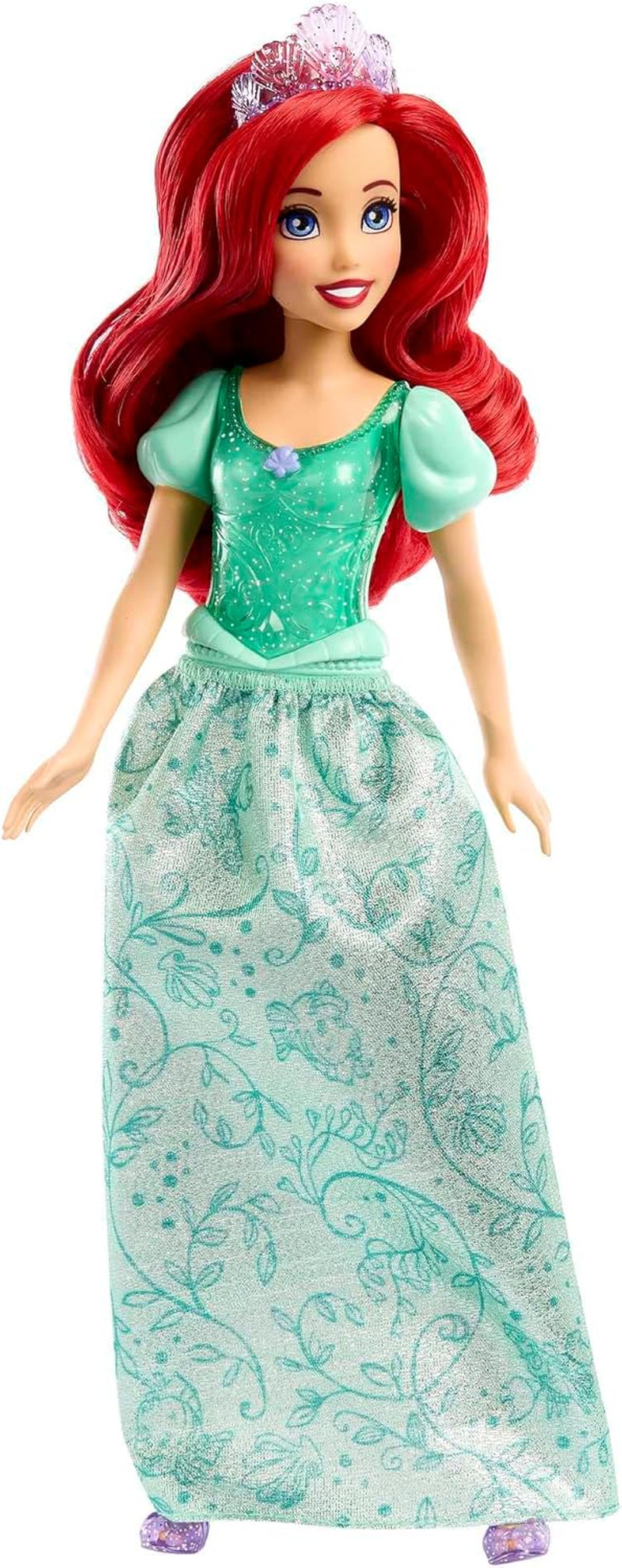 Lalka Mattel Disney Princess Ariel, długie włosy do stylizacji, możliwość pozycjonowania, odpinane buty i opaska na głowę, prezenty Disneya, zabawka dla dzieci w wieku od 3 lat, HLW10