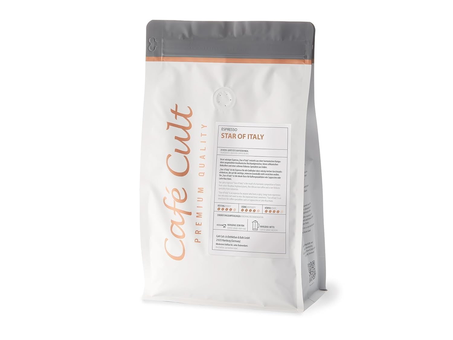 Cafe Cult - Espresso - Gwiazda Włoch - 1KG - Kawa ziarnista