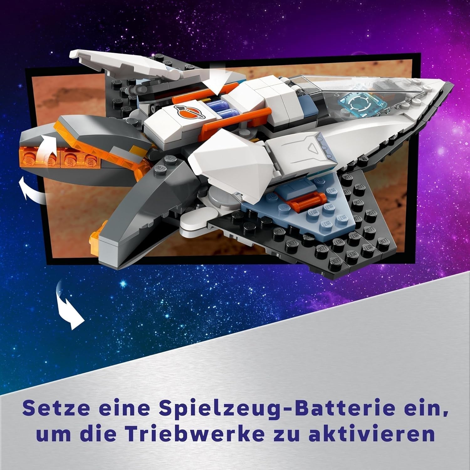 LEGO City Statek kosmiczny, prom kosmiczny zabawka do zbudowania dla dzieci, chłopców i dziewcząt od 6 lat, w zestawie z figurką astronauty 60430 Zestawy do budowania Besuche den LEGO-Store