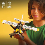 LEGO Technic Zabawka do budowania samolotu ze śmigłem dla dzieci Prezent dla chłopców i dziewcząt 8-letni 4-cylindrowy silnik tłokowy z obrotowym śmigłem Model samolotu 42198 Zestawy do budowania Besuche den LEGO-Store