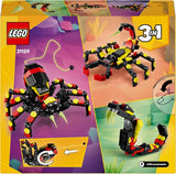 LEGO Creator 3w1 Dzikie zwierzęta: Pająk-niespodzianka - zabawka do przebudowania na figurkę skorpiona lub węża - zestaw do budowania z 3 modelami - prezent dla chłopców i dziewcząt od 7 lat 31159 Zestawy do budowania Besuche den LEGO-Store