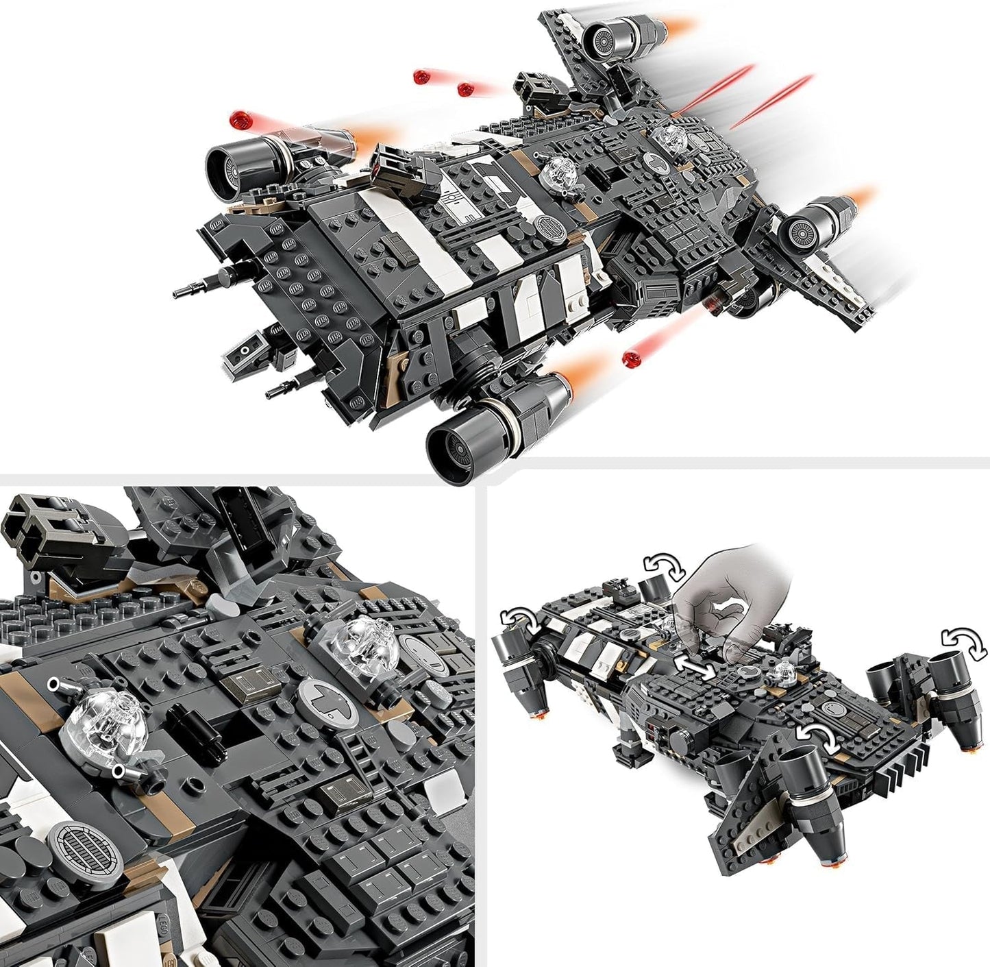 LEGO Star Wars: Skeleton Crew Onyx Cinder, zabawka ze statkiem kosmicznym do zbudowania i kolekcjonerska dla chłopców i dziewcząt z 5 postaciami, pomysł na prezent dla fanów od 10 lat 75374 Zestawy do budowania Besuche den LEGO-Store