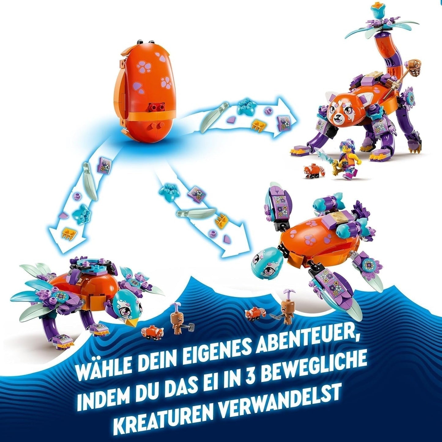 LEGO Dreamzzz 3 w 1 Zwierzęta Izzie Dream, magiczne jajko z minifigurkami Izzy'ego i Dizzy'ego oraz figurkami zwierząt, zestaw fantasy, prezent dla dziewcząt i chłopców w wieku 8 lat 71481 Zestawy do budowania Besuche w sklepie LEGO