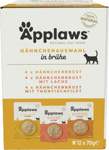 Applaws Naturalna mokra karma dla kotów w saszetkach Wielopak Rosół z kurczaka - 12 saszetek x 70g
