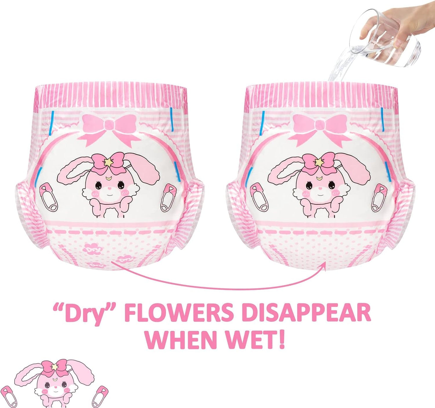 Pieluszki z nadrukiem dla dorosłych 5500-5800 ml, 10 sztuk - Baby Usagi (XL)