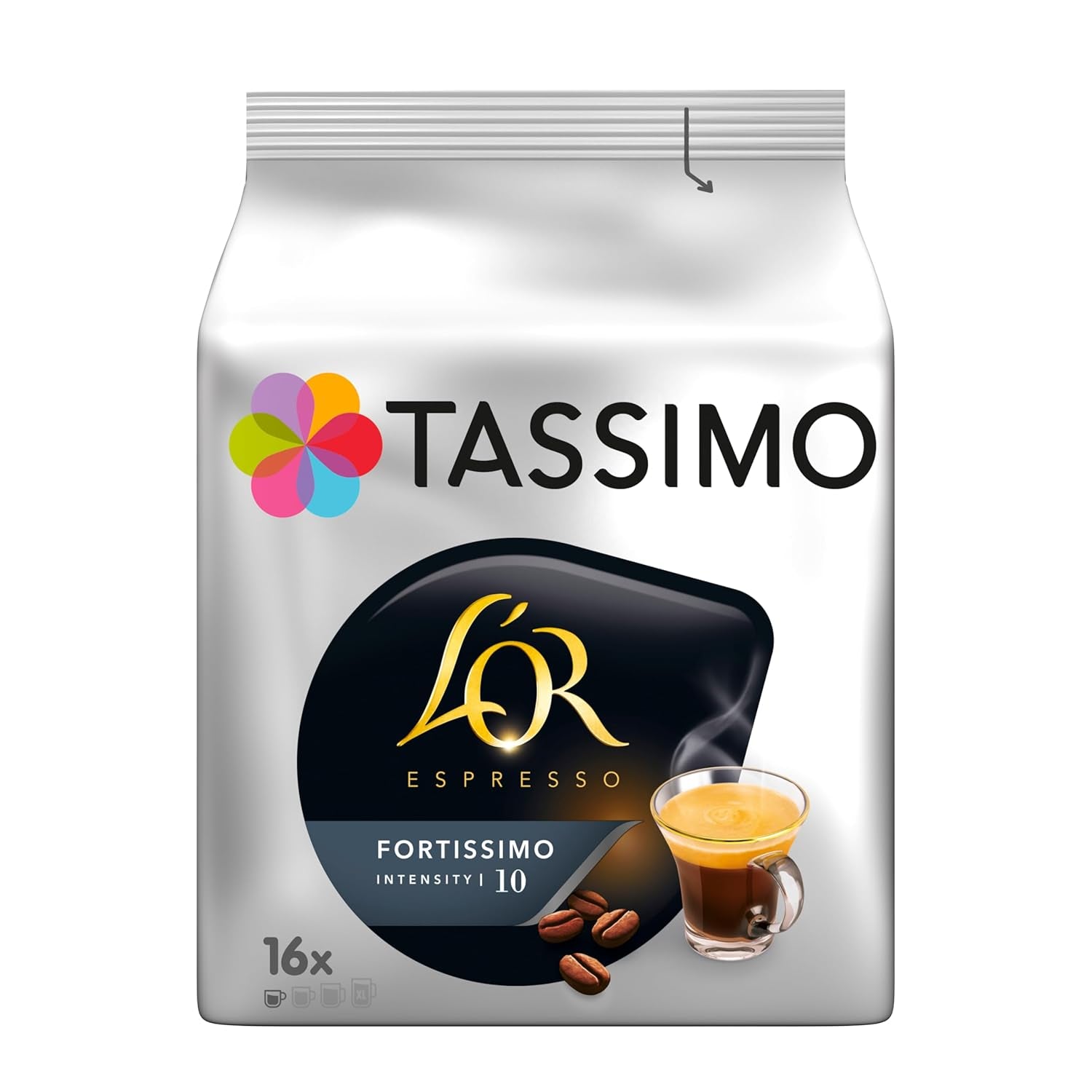 Tassimo Kapseln L'OR Espresso Fortissimo, 5 x 16 saszetek, 80 Kaffeekapseln