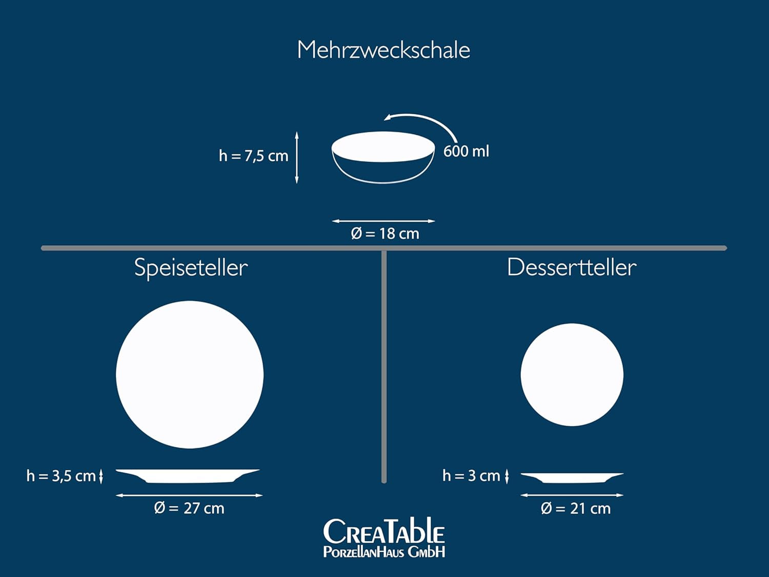 CreaTable, 24464, seria Malmö Beige, 18-częściowy zestaw naczyń obiadowych dla 6 osób, zestaw talerzy kamionkowych, można myć w zmywarce i używać w kuchence mikrofalowej, jakość produkcji