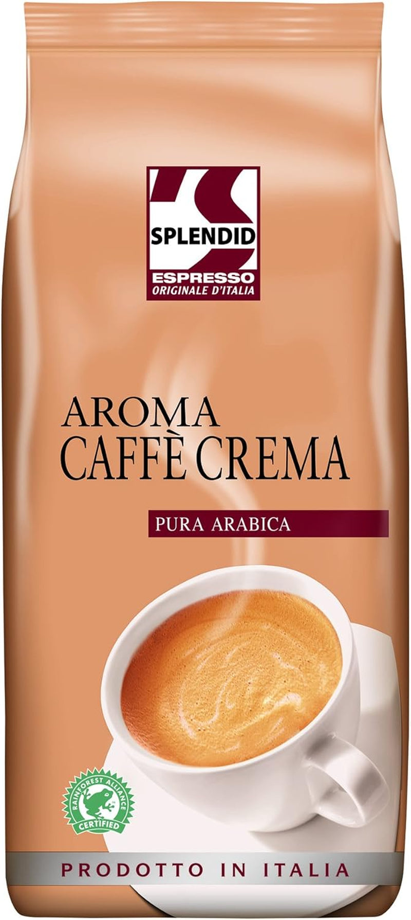Splendid Aroma Caffe Crema - 8 całych ziaren kawy x 1 kg, 100% Arabica
