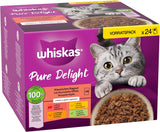 WHISKAS PURE DELIGHT Karma mokra w galarecie 24 x 85g Classic Ragout (4 opakowania) 48 porcji saszetek