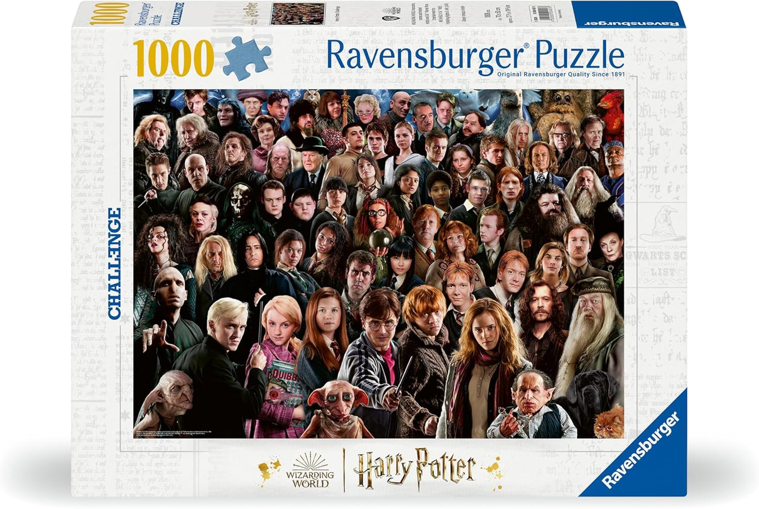Ravensburger Harry Potter 1000 Piece Puzzle 12000457 - Ponad 70 postaci z czarodziejskiego świata Hogwartu w jednej układance dla dorosłych i dzieci w wieku 14+ Puzzle Naty Shop