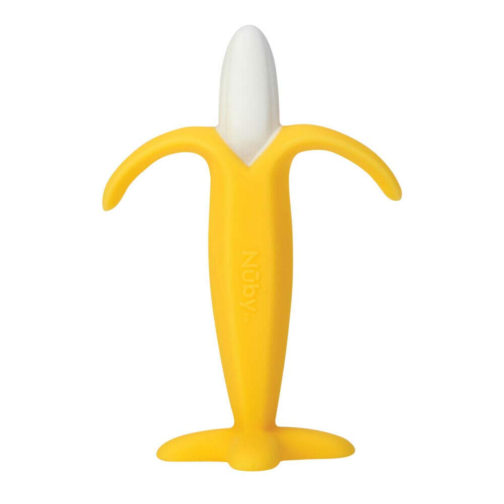Nuby Nûby - Bananowy przyrząd na ząbkowanie - od 3 miesięcy, żółty, 1 sztuka (1 opakowanie)