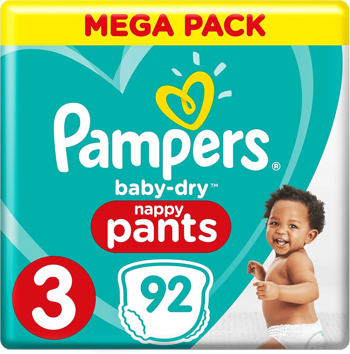Pieluszki Pampers 81657566 Spodnie Baby-Dry, białe