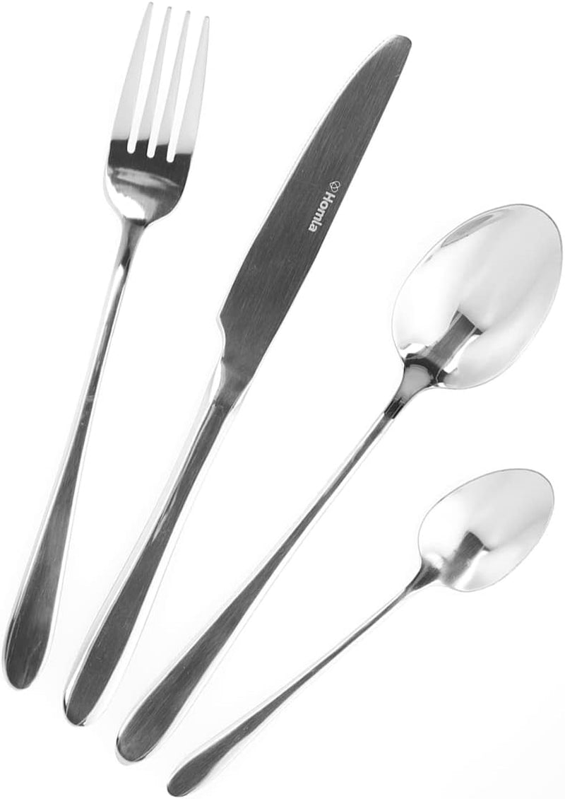 HOMLA Abele Besteckset Für Vier Personen 16-Teilig Edelstahl Hygienisch Elegant Leicht Zu Reinigen Złoto Kuchnia Naty Shop Srebro