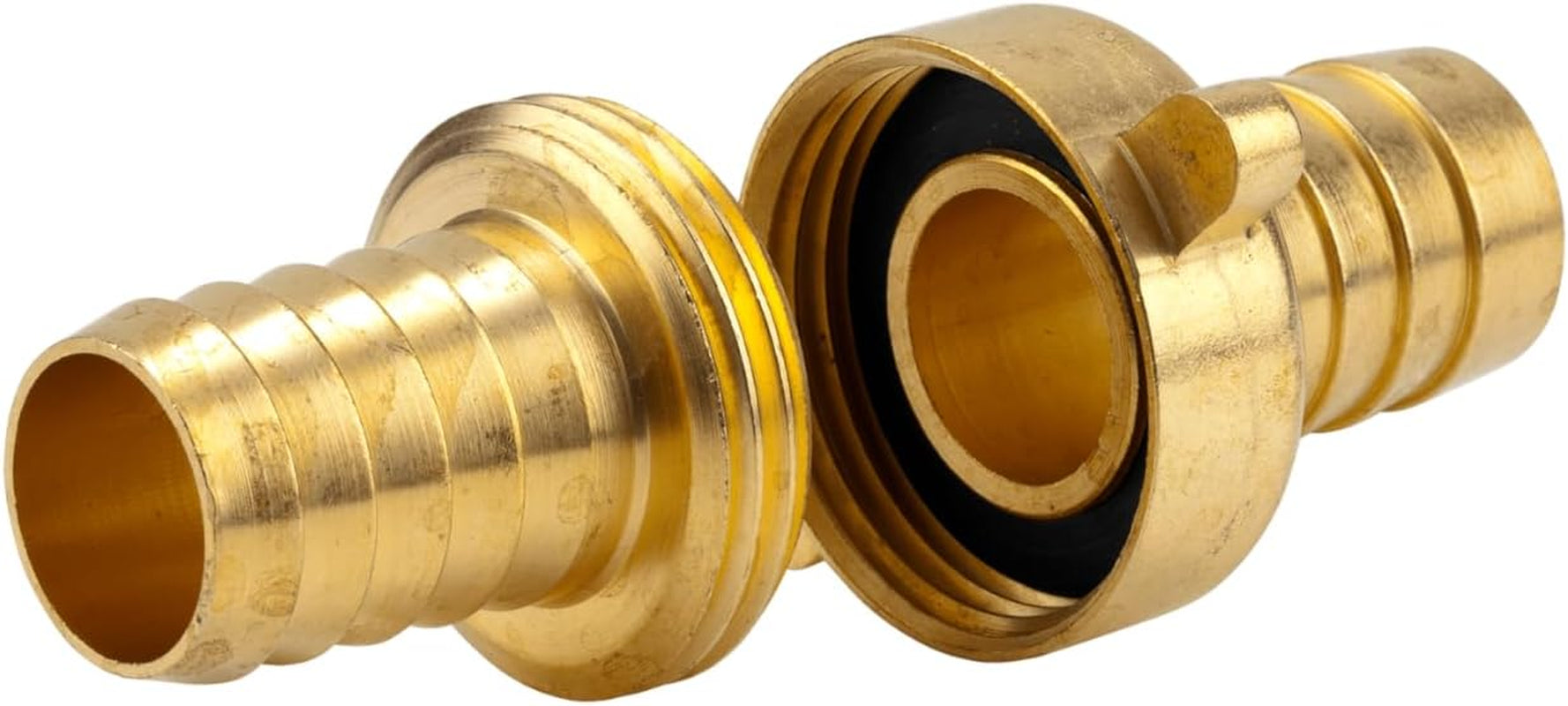 Gardena Mosiężna złączka do węża, 3 sztuki: Przedłużka węża, gwint 33,3 mm (G 1 cal), do węży 19 mm (3/4 cala) (7152-20)