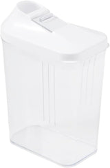 Pojemnik do nalewania keeeper na suche zapasy, płynna regulacja pokrywy dozującej, plastik, 500 ml, 8 x 4,5 x 15 cm, Paola, biały Pudełka do przechowywania żywności Naty Shop