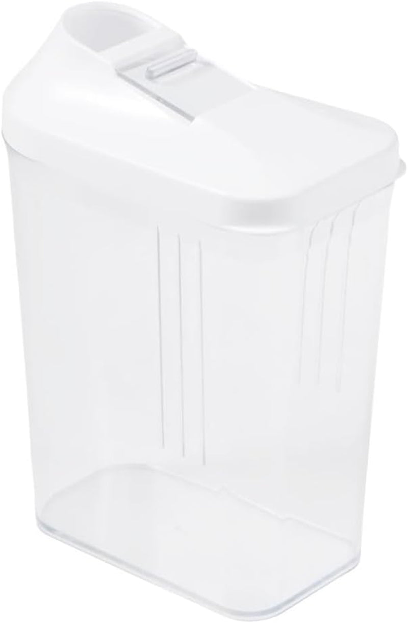 Pojemnik do nalewania keeeper na suche zapasy, płynna regulacja pokrywy dozującej, plastik, 500 ml, 8 x 4,5 x 15 cm, Paola, biały Pudełka do przechowywania żywności Naty Shop