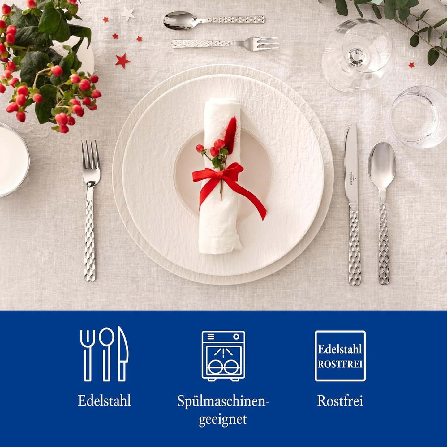 Villeroy & Boch - Zestaw sztućców Boston 30 sztuk, 6 osób Kitchen Naty Shop