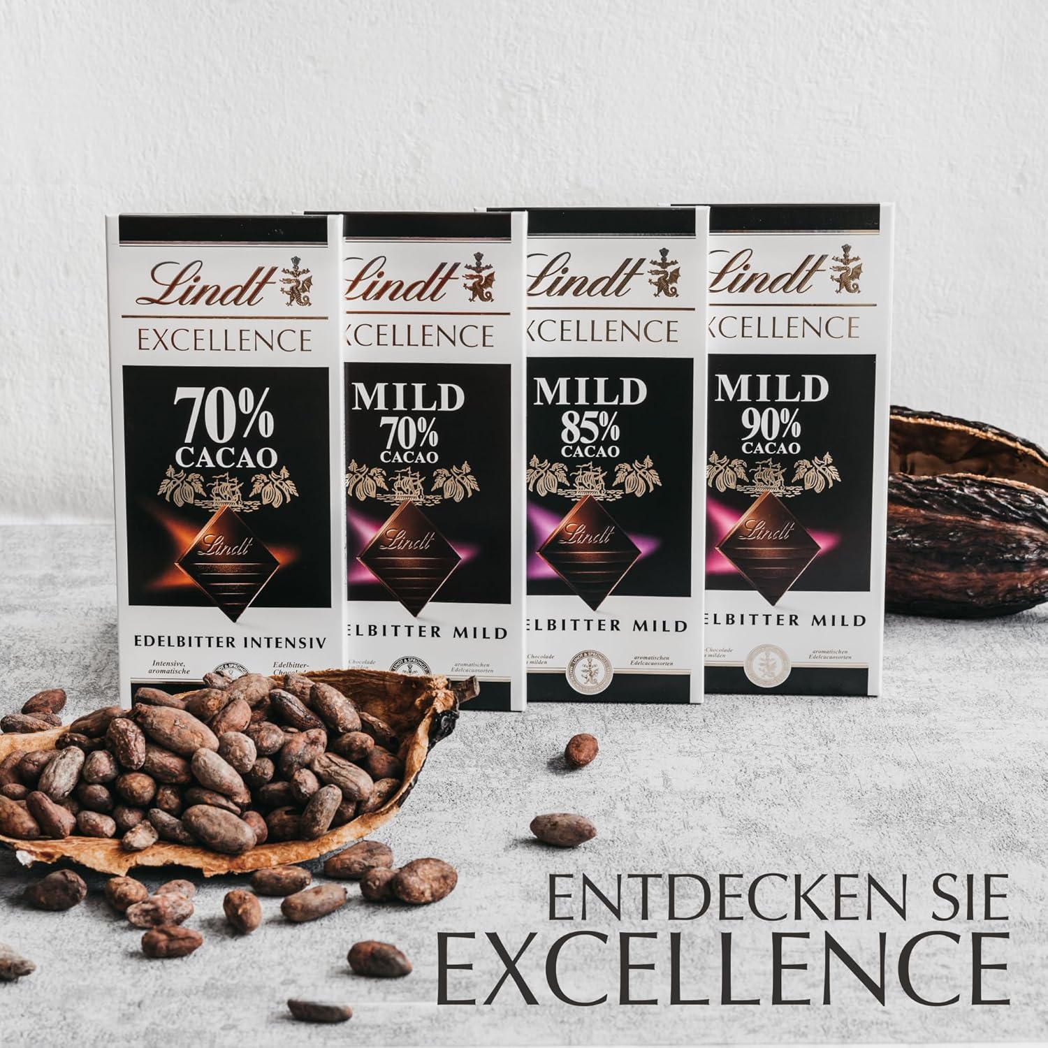 Lindt Excellence 78-procentowy batonik kakaowy - Intensywność kakaowa Trwałość Wegański batonik 100g Idealny prezent