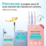 COSLUS Nagelfräser Kabellos Tragbar Für Gelnägel: Elektrische Nagelfeile Stufenlos Geschwindigkeitregelung Für Maniküre Pedicüre Und Acrylnägel Plastikowe wiertła do paznokci Für Anfänger & Nagelstudio Zuhause