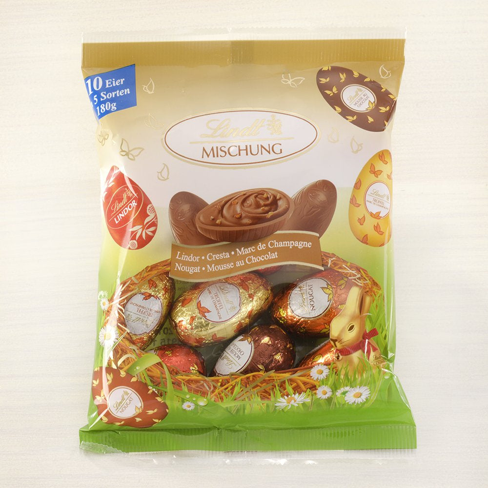 Specjalna mieszanka czekoladowa | 2x180g | Jajka z pełnego mleka w pięciu odmianach z alkoholem i bez (Jajka Marc de Champagne i trufle czekoladowe | 3 x 90 g)
