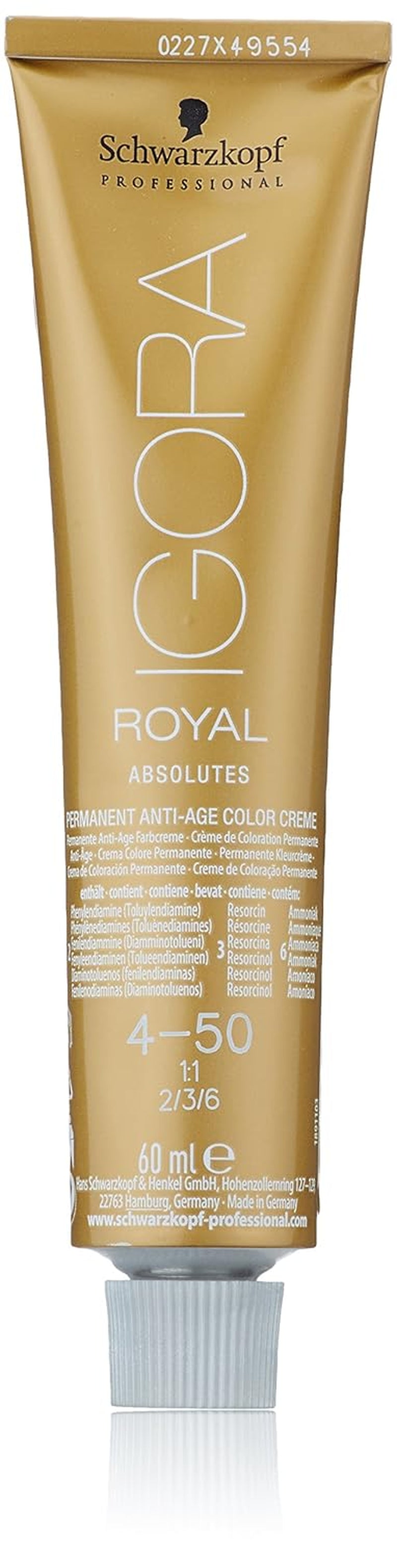 Igora Royal Absolute Age Blend Farba do włosów, 7-560 Średni złoty czekoladowy blond, 60 ml Naty Shop Farba do włosów 4-50 Średni naturalny złoty brąz 60 ml (1 opakowanie)