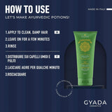 GYADA COSMETICS, Hialurwedyjski wzmacniający kompres ajurwedyjski, Profesjonalna kuracja do włosów cienkich i słabych, Przeciw puszeniu się z Methi, Maca, Henna neutralna, Maska do włosów Naty Shop 200ml