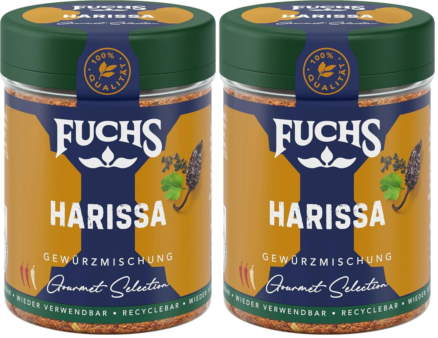 Fuchs Spices Gourmet Selection Bliski Wschód/Afryka - Mieszanka przypraw do kuskusu i bulguru Mieszanka przypraw do wielokrotnego napełniania do przyprawiania potraw bulgur Wegańskie 55g