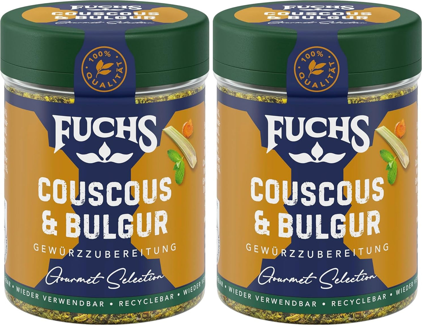 Fuchs Spices Gourmet Selection Bliski Wschód/Afryka - Mieszanka przypraw do kuskusu i bulguru Mieszanka przypraw do wielokrotnego napełniania do przyprawiania potraw bulgur Wegańskie 55g