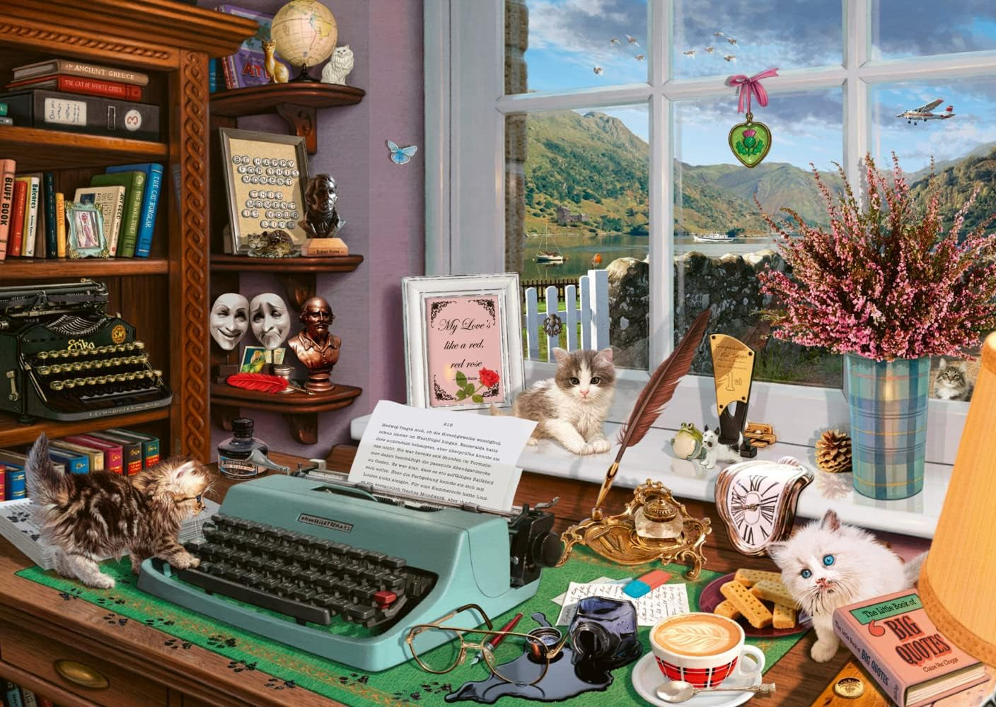 Schmidt Spiele 59920 W biurze, 1000 elementów Sekretne puzzle Puzzle Naty Shop