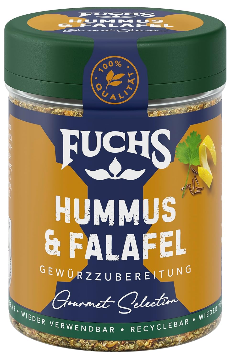 Fuchs Spices Gourmet Selection Bliski Wschód/Afryka - Mieszanka przypraw do kuskusu i bulguru Mieszanka przypraw do wielokrotnego napełniania do przyprawiania potraw bulgur Wegańskie 55g