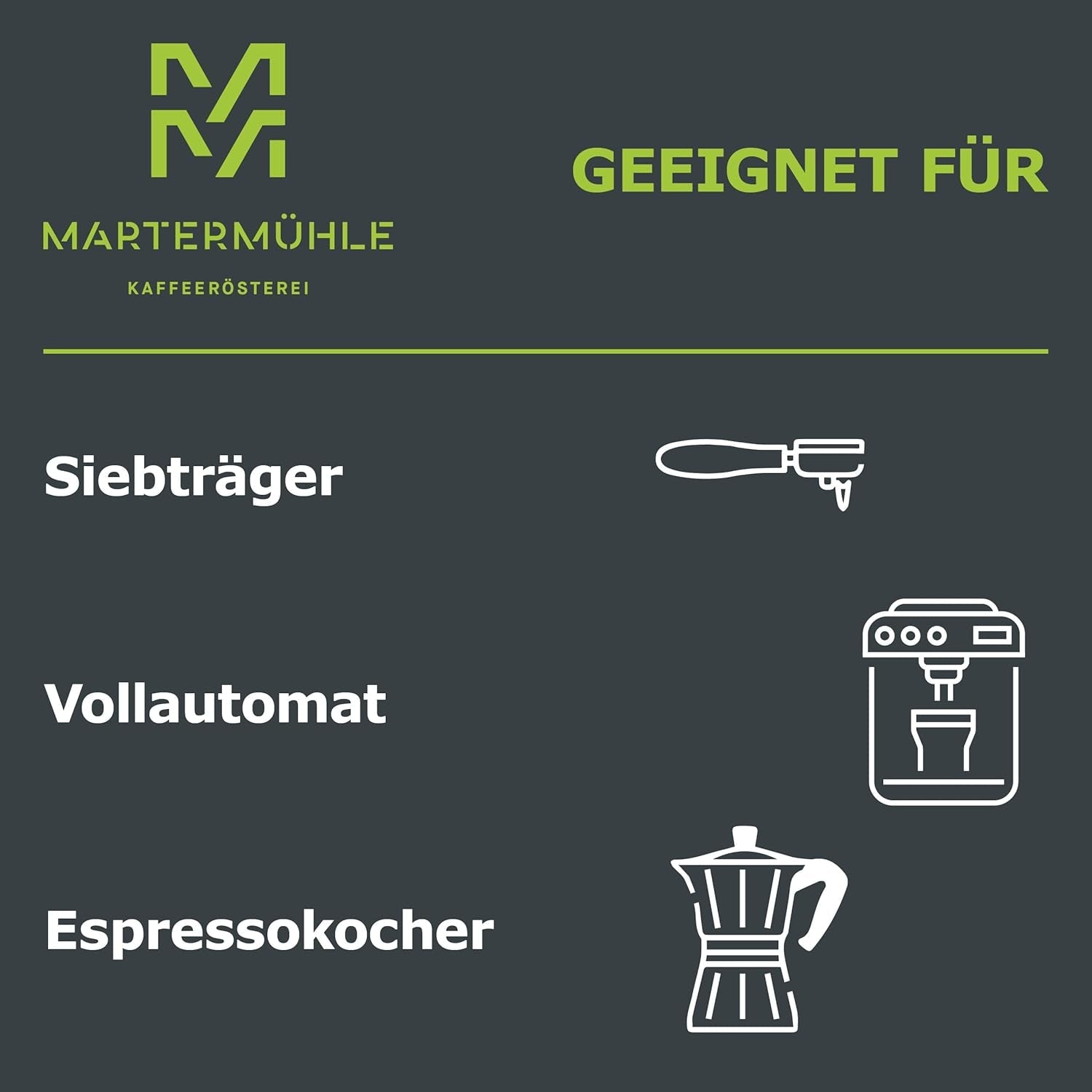 Martermühle Mexiko Bio Espressobohnen entkoffeiniert 1kg mittelkräftig I Arabica I Smak: Nugat, Zartbitterschokolade I Ganze Bio Espresso-Bohnen schonend geröstet, säurearm