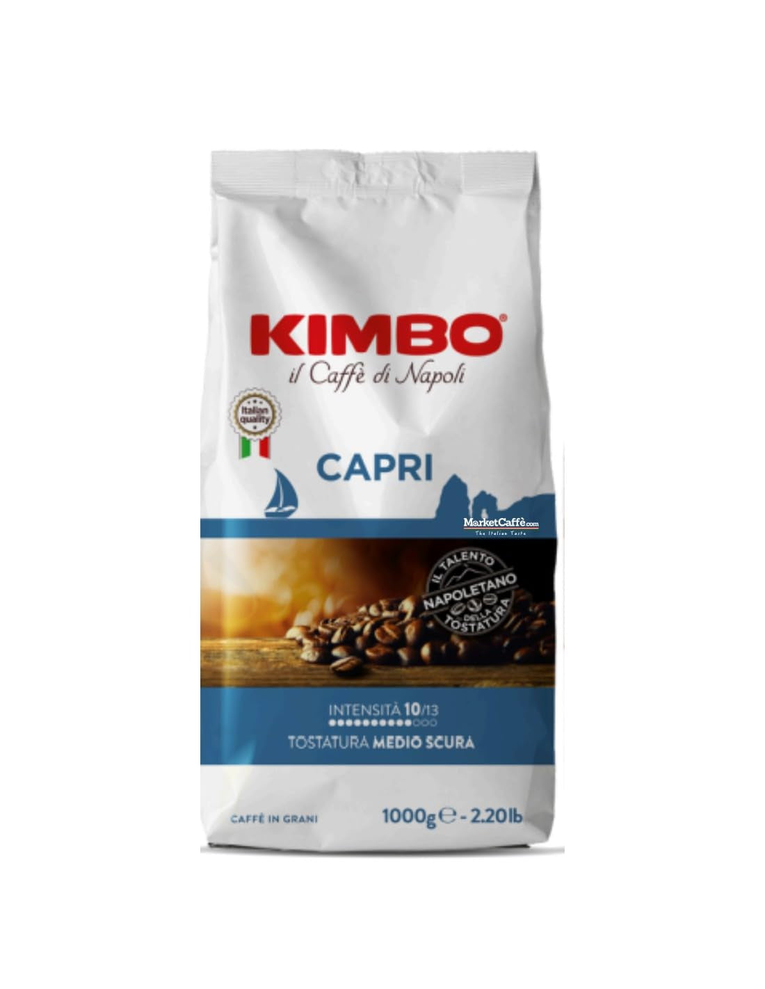 Kawa Capri ziarnista, średnio palona, ​​worek 1 kg