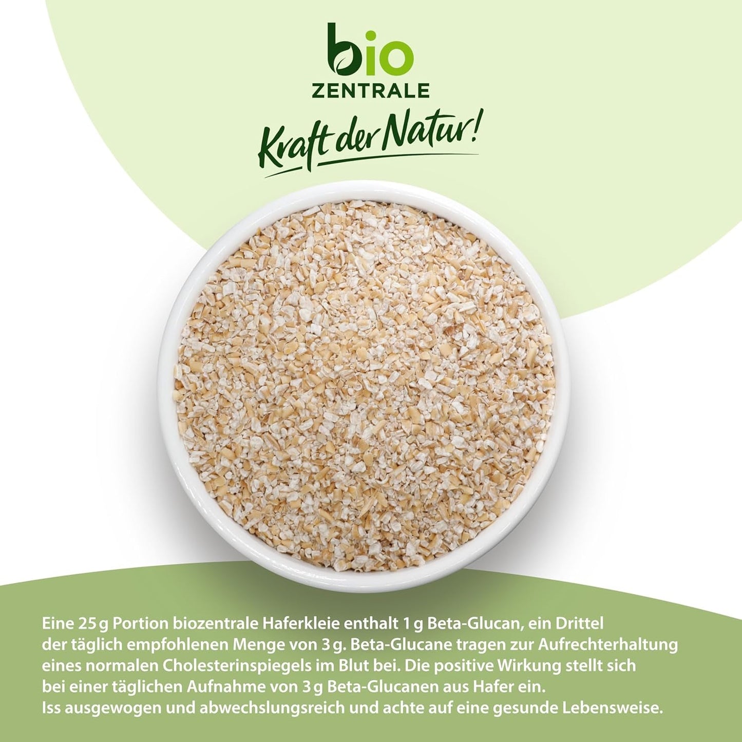 Biocentralne organiczne otręby owsiane 1 kg | Korzystny pakiet | Źródło białka o wysokiej zawartości błonnika | Naturalnie wegańskie | Z rolnictwa UE | Niska zawartość cukru