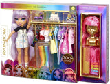 Rainbow High 571049 Fashion Studio - Ekskluzywna lalka z ubrankami, akcesoriami i 2 błyszczącymi perukami - Stwórz ponad 300 strojów!