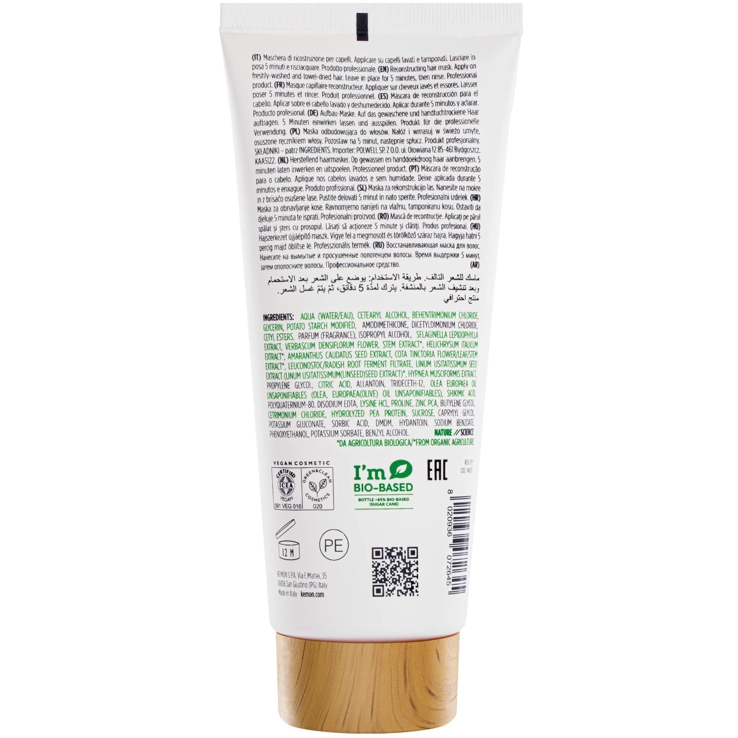 KEMON Actyva Nuova Fibra Mask 200 ml Maska do włosów Naty Shop