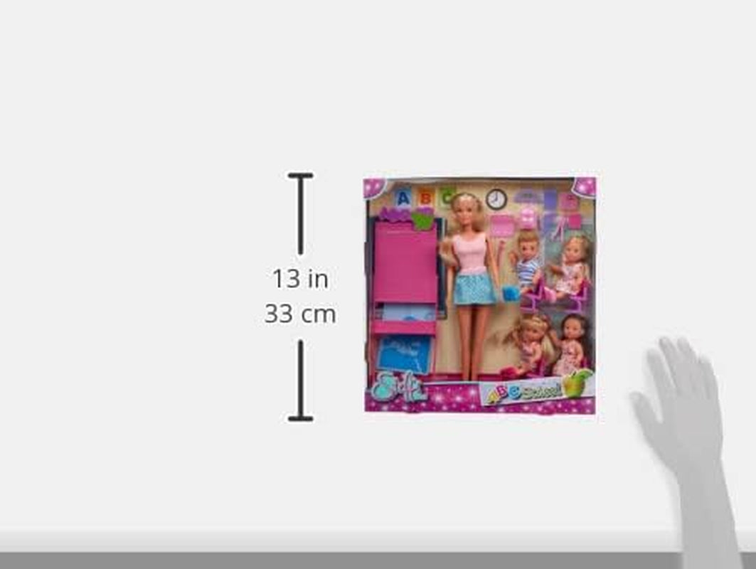 Simba - Lalka Steffi Love Schoolgirl - Lalka 29 cm - Obraz i akcesoria + 4 uczniów - 105730472002